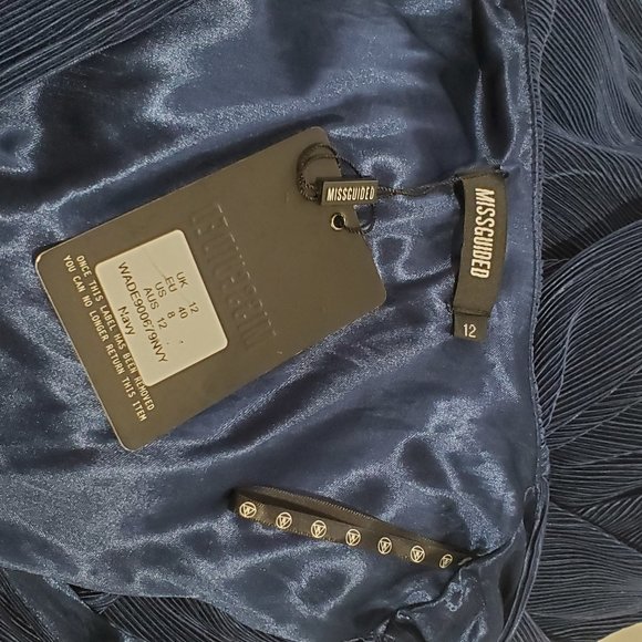 Missguided Prom Formal Gown Size 8 Navy-worn once - Picture 5 of 7